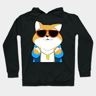 Cool Cat Cartoon with Hoodie Hoodie